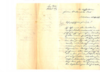 Letter from Samuel Tottér [?] in Szolnok to Ignac Hirschler in Pest, 1868/04/18.