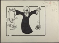 ח'ומייני משחק בפרשת רון ארד [קריקטורה ללא כותרת].