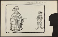 שלום רב שובך, ציפורה נחמדת!. [קריקטורה].