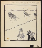 "למעשה, התעלה כבר פתוחה לסחורות המיועדות לישראל!."[קריקטורה] .