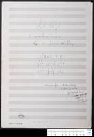 Chamber music for a Jewish wedding (manuscript).