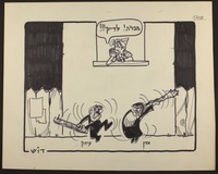 שרוליק ומלחמת אירן-עירק [קריקטורה ללא כותרת].