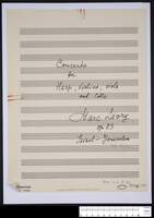Concerto for harp, violin, viola and violoncello (manuscript) : op. 83.