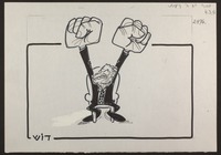 ויצמן מניף אגרופים [קריקטורה ללא כותרת].