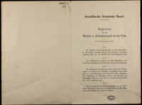 Reglement für die Wahlen u. Abstimmungen an der Urne : (vom 8, September 1908)