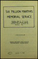 Six million martyrs memorial service : ... program