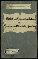Statut und Entwürfe desselben sowie Verfügung und Korrekturen der Regierung; Synagogenordnung.