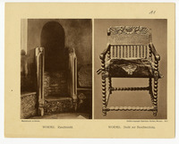 Worms: Two photographs of chairs. .