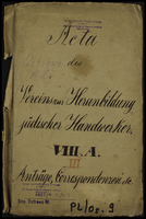 Israelitische Corporation: Verein zur Heranbildung jüdischer Handwerker.