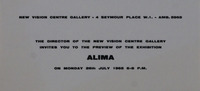 Invites you the preview of the exhibition Alima.