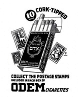 Collect the postage stamps included in each box of Odem Cigarettes.