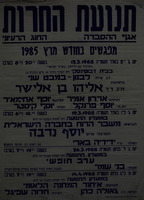 אסיפת פעילים ואוהדים נועדה ל- 13.3.1985 בפתח תקוה. משתתפים: חיים קורפו, שלמה בן דוד, אריה פורת.