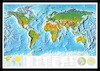 Relief-imaged world map; The map is produced by Kronenberg-Vilenski – הספרייה הלאומית