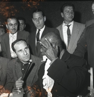 נגן הג'אז לואי ארמסטרונג בביקור בארץ.