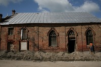 Photograph of: Red Synagogue (Great Beit Midrash) in Joniškis.