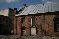 Photograph of: Red Synagogue (Great Beit Midrash) in Joniškis.