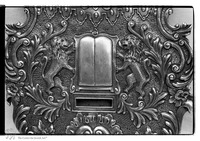 Photograph of: Torah shield of Volf and Feyga Borger.