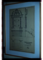 Photograph of: Synagogue of Hornburg : Torah ark - drawing.