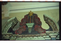 Photograph of: Torah ark in the Hornburg Synagogue : Upper part.