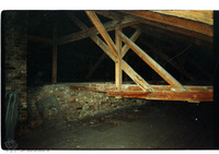 Photograph of: House of Culture (presumably a synagogue) in Bukachivtsi.