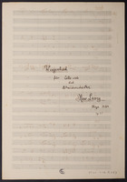Wiegenlied, op. 35 : für Cello-solo und Streichorchester (manuscript).