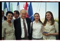 Photograph of: Aliza Cohen-Mushlin and Prof. Menachem Magidor, the President of the Hebrew University.