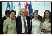 Photograph of: Aliza Cohen-Mushlin and Prof. Menachem Magidor, the President of the Hebrew University.