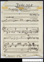 Dialogue in two movements : violoncello and piano (manuscript).