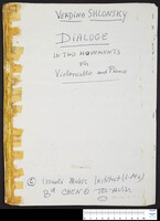 Dialogue in two movements : violoncello and piano (manuscript).