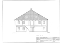 Photograph of: Beit Midrash in Linkuva - measured drawings : Drawings.