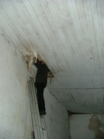 Photograph of: Wooden synagogue in Pakruojis - photos 2006 : Sergey Kravtsov photographis the attic space.