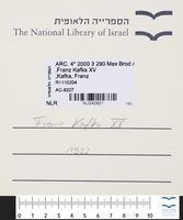 Franz Kafka XV.