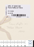 Franz Kafka an Felice Bauer.