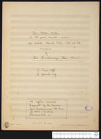 Two hebrew songs (on old Jewish-Oriental melodies), [op. 28a) : for contralto, clarinet and cello (manuscript).