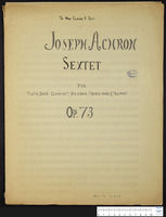Sextet, op. 73 : for flute, oboe, clarinet, bassoon, French horn and trumpet.
