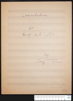Lamentation : for harp and cello (manuscript).