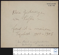 Kleine Zeichnungen von Kafka.
