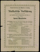 Programs: Concert in honour of Ignaz Moscheles. May 31, 1864.