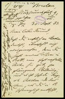 [letter] 30.9.1893 Max Bruch to Friedrich Gernsheim. .[archive material]