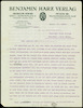 Correspondence with publishers: Benjamin Harz Verlag - A. Z. Idelsohn (manuscript). 1924-1925, August-June – הספרייה הלאומית