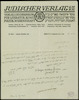 Correspondence with publishers: Juedischer Verlag - A. Z. Idelsohn (manuscript). 1920-1921, September-December – הספרייה הלאומית