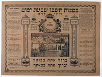 [Be-Sukkot Teshvu Shiv'at Yamim] [Succah Ushpezin Plaque] – הספרייה הלאומית