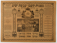 [Be-Sukkot Teshvu Shiv'at Yamim] [Succah Ushpezin Plaque].