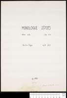 Monologue : for oboe solo.