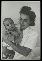 Care-giver with baby.