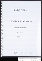 Matthew in memoriam / prelude and fugue for harpsichord.
