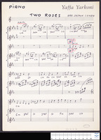 Two roses (arrangement - manuscript) / arr. by: Shimon Cohen. [for Yaffa Yarkoni].