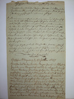 Zwei Verträge zwischen den Brüdern Meyer und Alexander Jacobi in Angelegenheit eines Hauskaufes; Montabaur und Mogendorf.