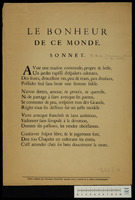 "Le Bonheur de ce Monde".