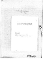 Stato della popolazione israelita di Pesaro.